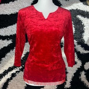 Limited Too Red Textured Women's Tunic